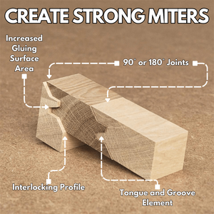 45° Lock Miter Router Bit - 1/2" Shank