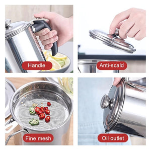 Stainless Steel Oil Filter Pot(🎁 Flash Sale--ONLY TODAY)