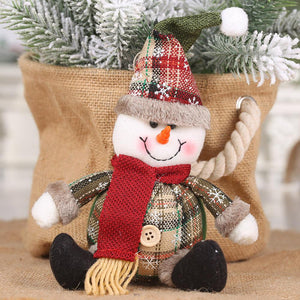 Santa Snowman Reindeer Doll Christmas Ornament