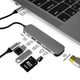 USB C Hub Docking Station Aluminium Alloy Type C to USB3.0 4K HDMI-Compatible SD PD TF for Macbook Pro HP DELL Lenovo Samsung S8