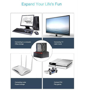 Three-Bay USB 3.0 SATA/IDE Hard Drive Docking Station