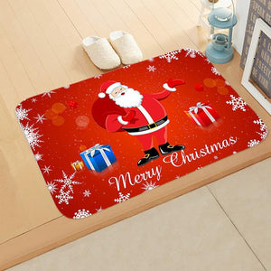 Christmas Santa Claus Elk Floor Mat