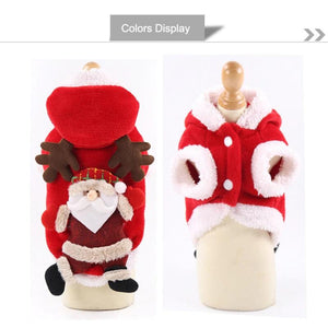 Christmas Pet Puppy Xmas Santa Reindeer Dog Costume Cat Hoodie
